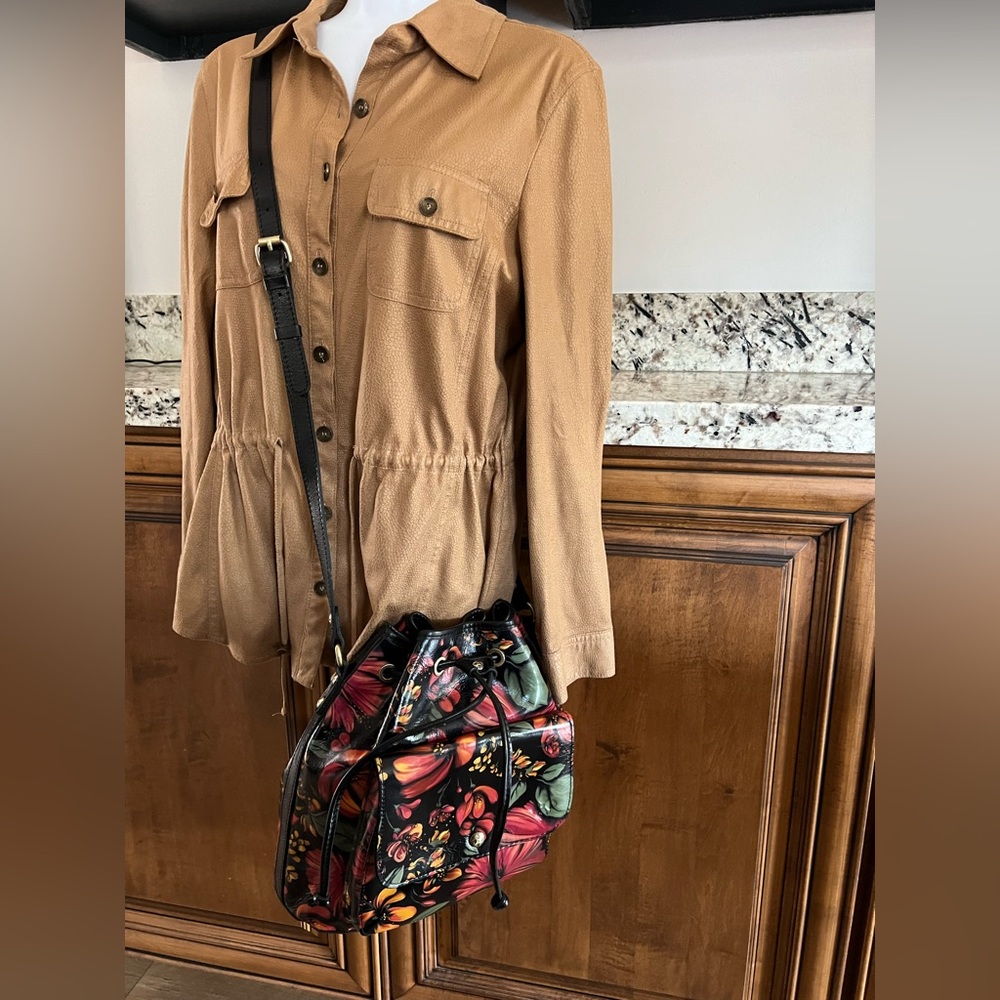 Patricia Nash Sabina Tropical Escape Drawstring Crossbody